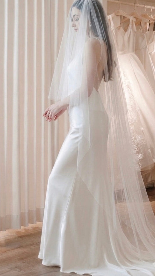 BRIDE Schleier CLEAN - 2stufig- MIAVI COUTURE