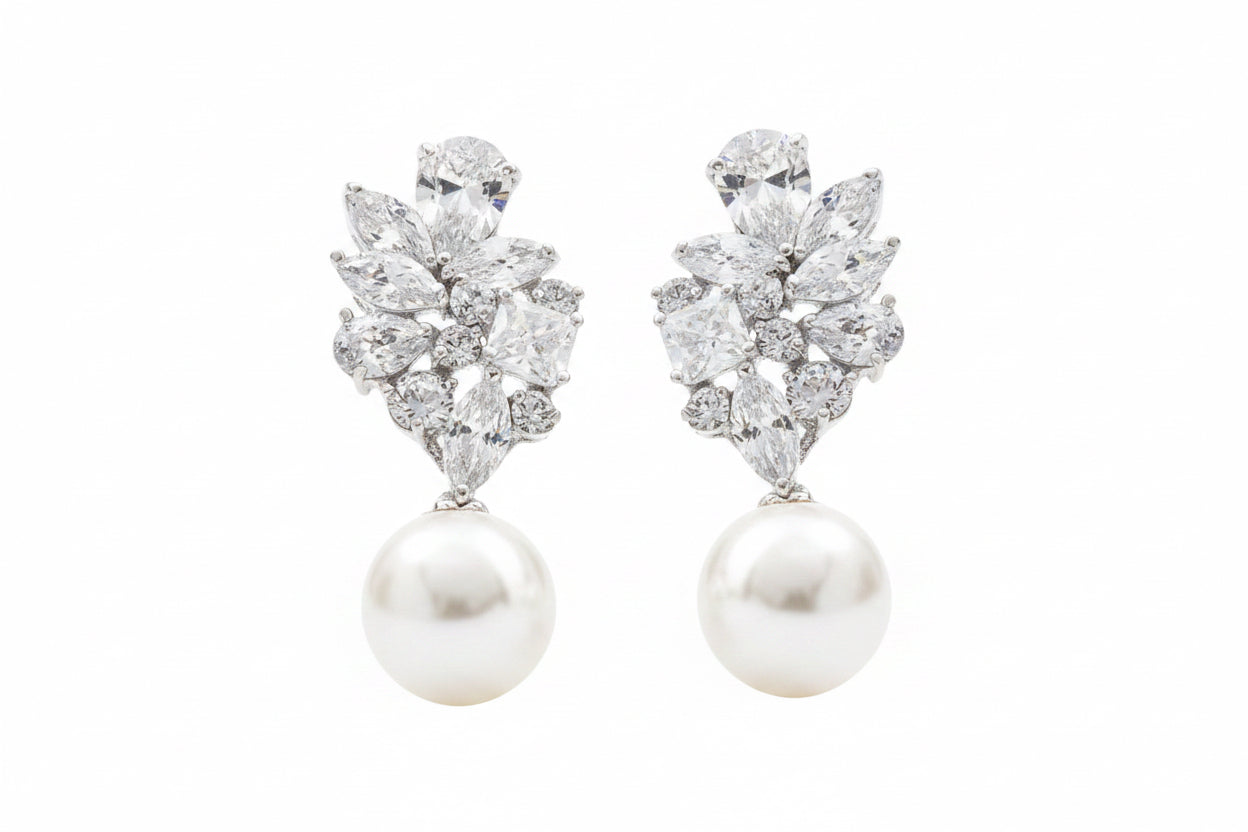 Ohrringe PEARLA CLEAR  925er Silber- MIAVI COUTURE